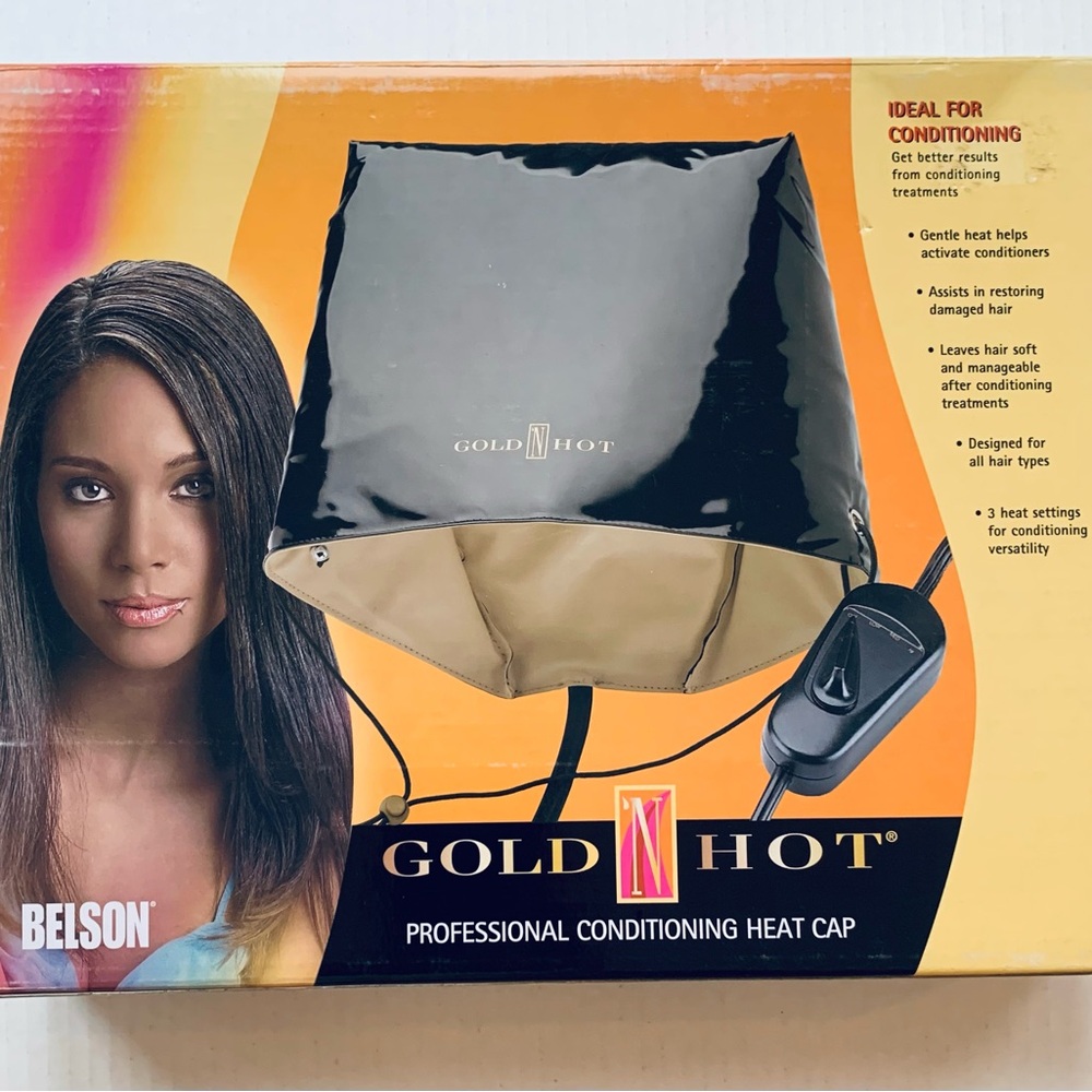 Belson Gold N' Hot Professional Hair Conditioning Heat Cap Beauty Heating